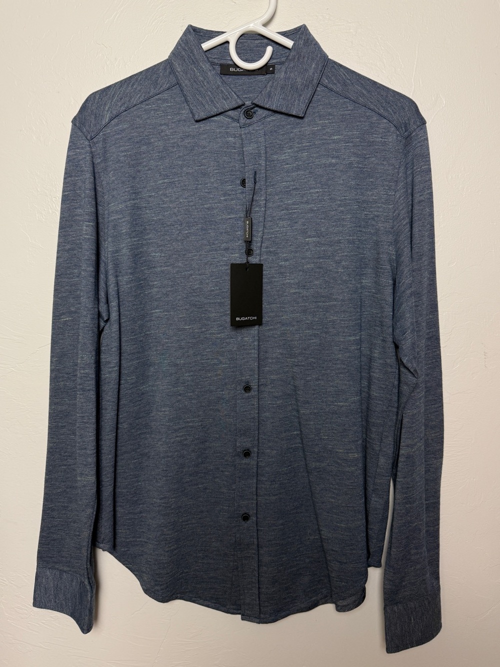 NWT bugatchi men’s long sleeve button down in night blue